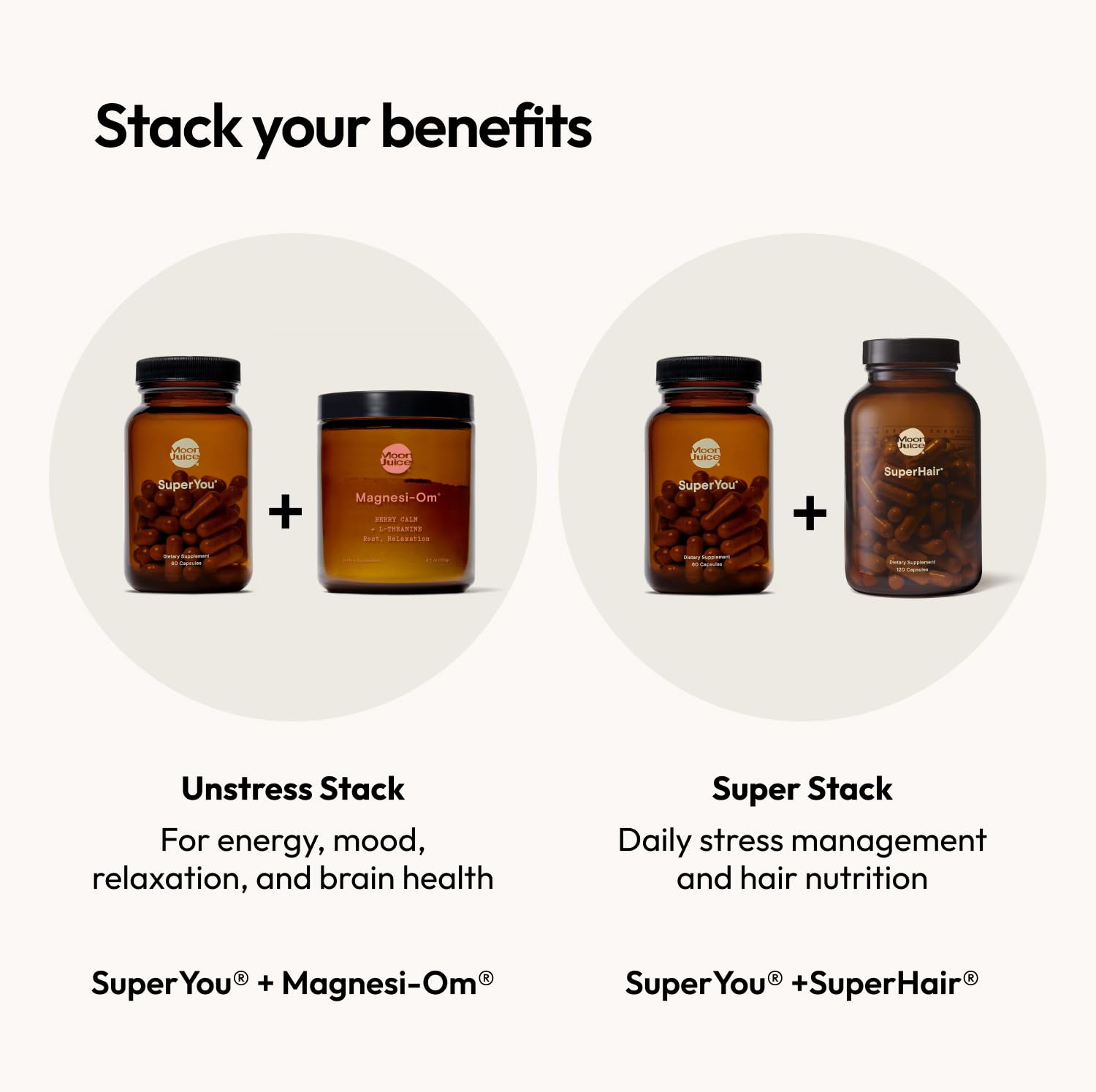 Moon Juice SuperYou Ashwagandha Supplements with Rhodiola, Shatavari & Amla - Cortisol Reducer for Energy, Mood, Focus and Stress Support, Vegan, Non-GMO & 100% Traceable, 60 Capsules, 30 Servings Moon Juice buy supplements canada