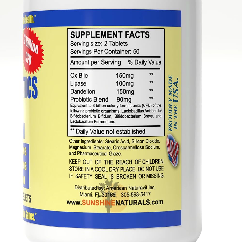 Sunshine Naturals Super Probiotics Supplement. Improves Digestion, Gut Health, Immune System Support, and Healthy Bowel Function. Promotes Healthy Flora. 100 Capsules. Sunshine Naturals buy supplements canada
