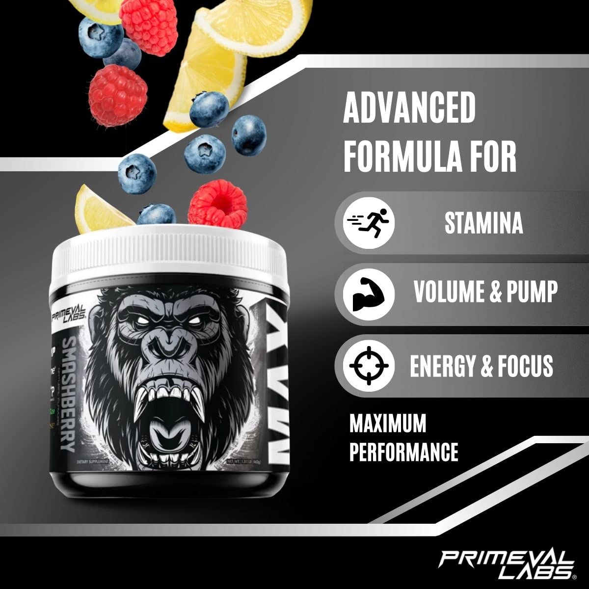 Primeval Labs ApeSh*t Max Pump Premium Pre-Workout | Muscle Pump & Vascularity Primeval Labs buy supplements canada
