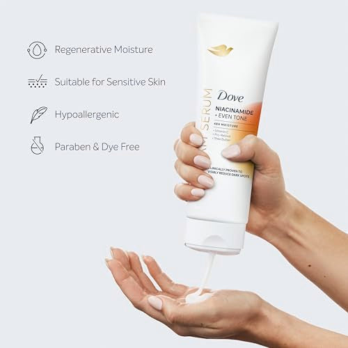Dove Body Cream Serum Niacinamide + Even Tone for Dark Spots and Uneven Tone with Vitamin C, Pro-Retinol and Shea Butter Lotion, 8 oz Dove buy supplements canada