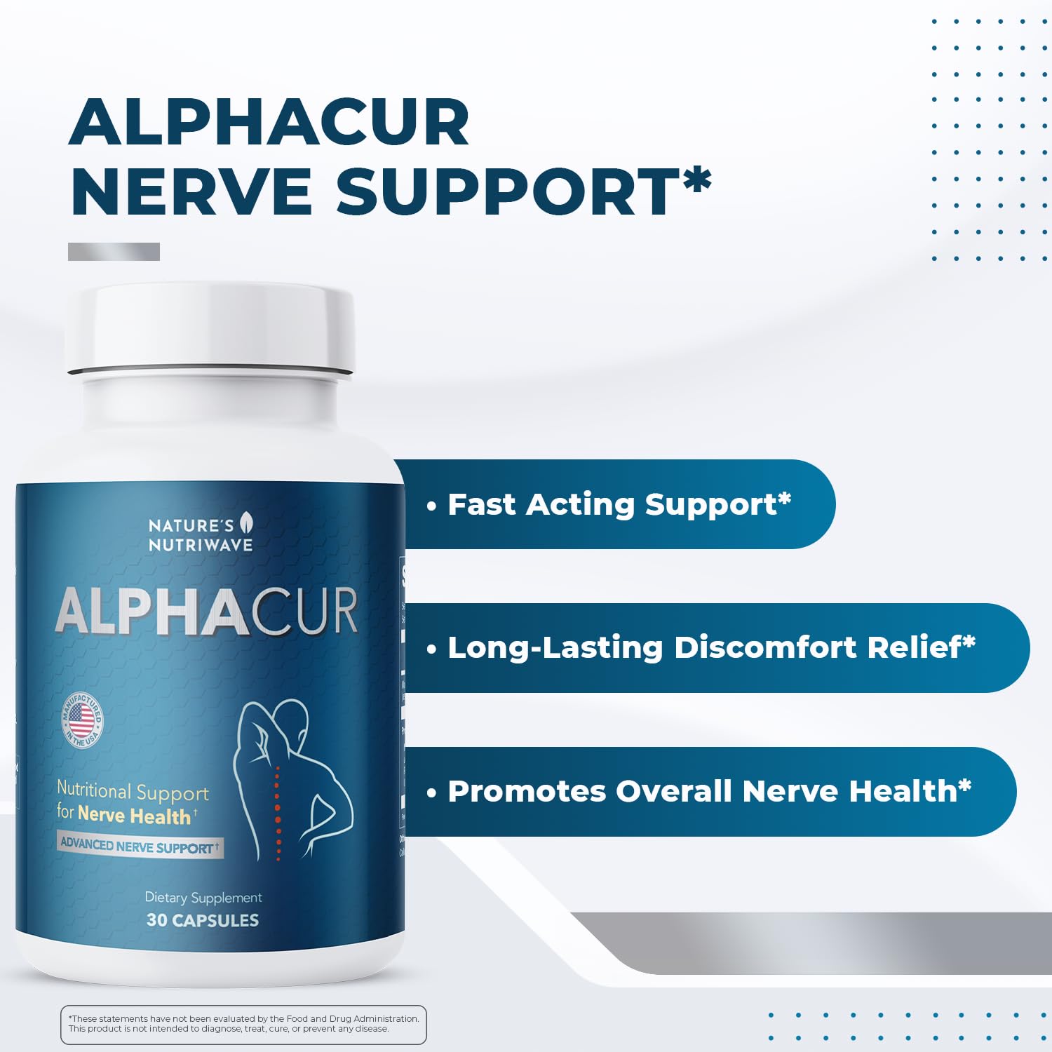 Nature’s NutriWave Alphacur – Natural Supplement with Magnesium, Alpha Lipoic Acid, Turmeric & CoQ10 – Non-GMO, 100% Natural, Made in the USA, GMP-Certified – 30 Capsules, 2 Month Supply Nature’s NutriWave buy supplements canada