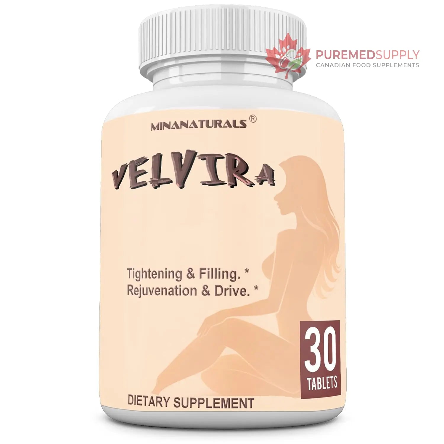 MINANATURALS VELVIRA Feminine Wellness Support Supplement for Women Herbal Rejuvenation Formula with Vitamins, Amino Acids & Collagen 30 Tablets MINANATURALS buy supplements canada