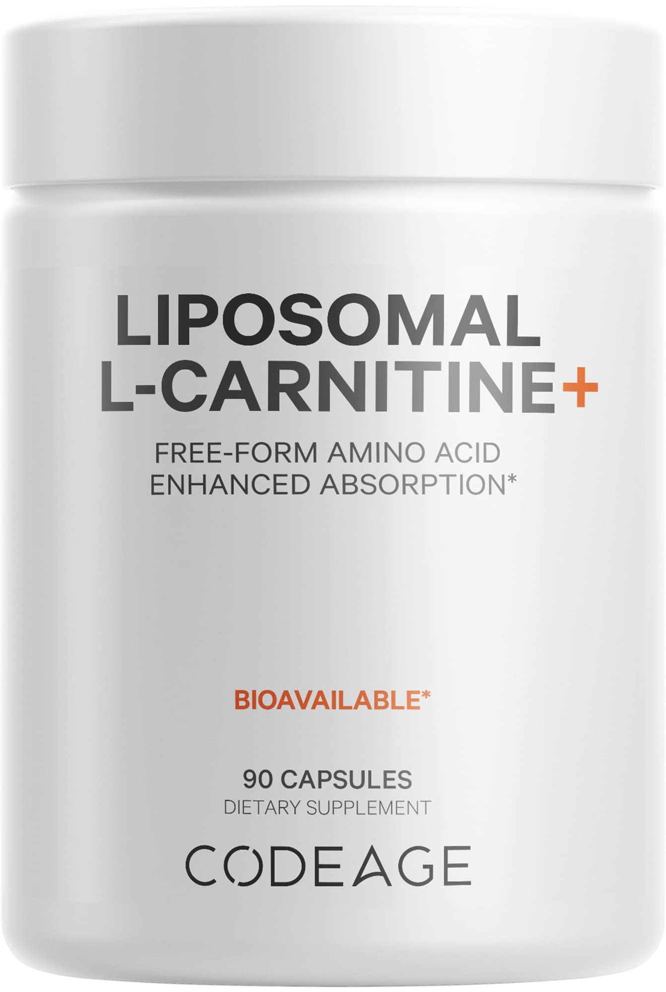 Codeage Liposomal L-Carnitine+ Supplement - 500 mg L-Carnitine L-Tartrate per Serving - Free-Form Amino Acid - Carnitine - Liposomal Delivery - Vegan, Non-GMO, Gluten-Free - 90 Capsules Codeage buy supplements canada
