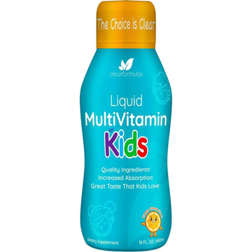 Sugar Free Liquid Multivitamin for Kids - High Absorption Kids Liquid Multivitamin with Vitamins A C D E & B Complex Plus Quercetin Immune Support Complex Clear Formulas buy supplements canada