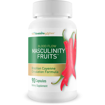 Masculinity Fruits for Bloodflow - Our Best Brazilian Blood Circulation Supplements for Men - Boost Blood Flow Circulation Supplement - Cayenne Pepper Pills Gingko Biloba Blood Flow Vitamins for Men New Vibrations Nutrition buy supplements canada