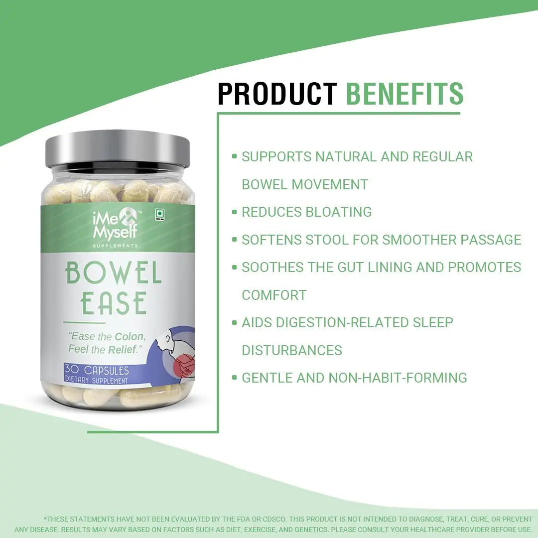 iMeMyself Bowel Ease – 30 Plant-Based Capsules | Gentle Bowel Support with Herbal Extracts & Vitamins iMeMyself buy supplements canada