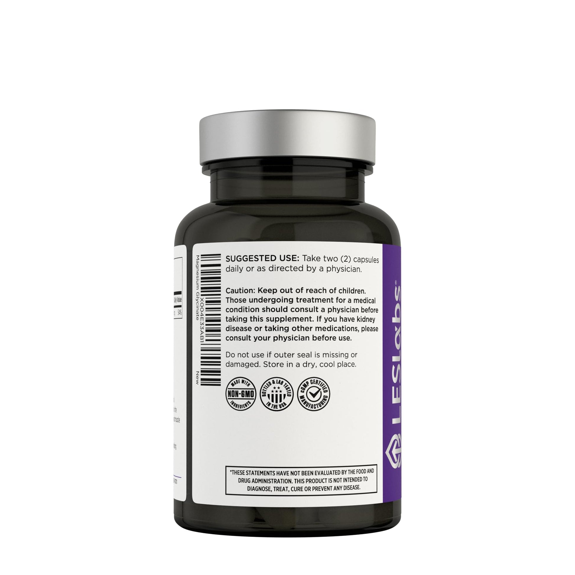LES Labs Magnesium Glycinate – Supports Restful Sleep, Heart Health, Stress Relief, Metabolism, Nerve & Muscle Function, Gentle on The Digestive System – Non-GMO Supplement – 120 Capsules LES Labs buy supplements canada
