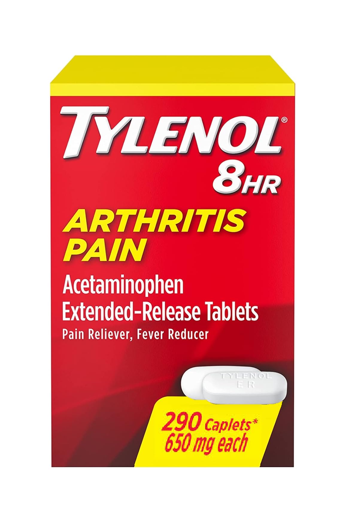 Tylenol Arthritis Pain Extended Release Tablets with Acetaminophen for Joint Pain, 290 Caplets (Pack of 2) (Package May Vary) Tylenol buy supplements canada