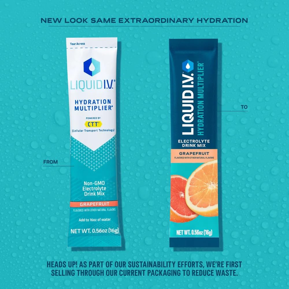 Liquid I.V.® Hydration Multiplier - Grapefruit | Electrolyte Powder Drink Mix | 1 Pack (16 Servings) Liquid I.V. buy supplements canada