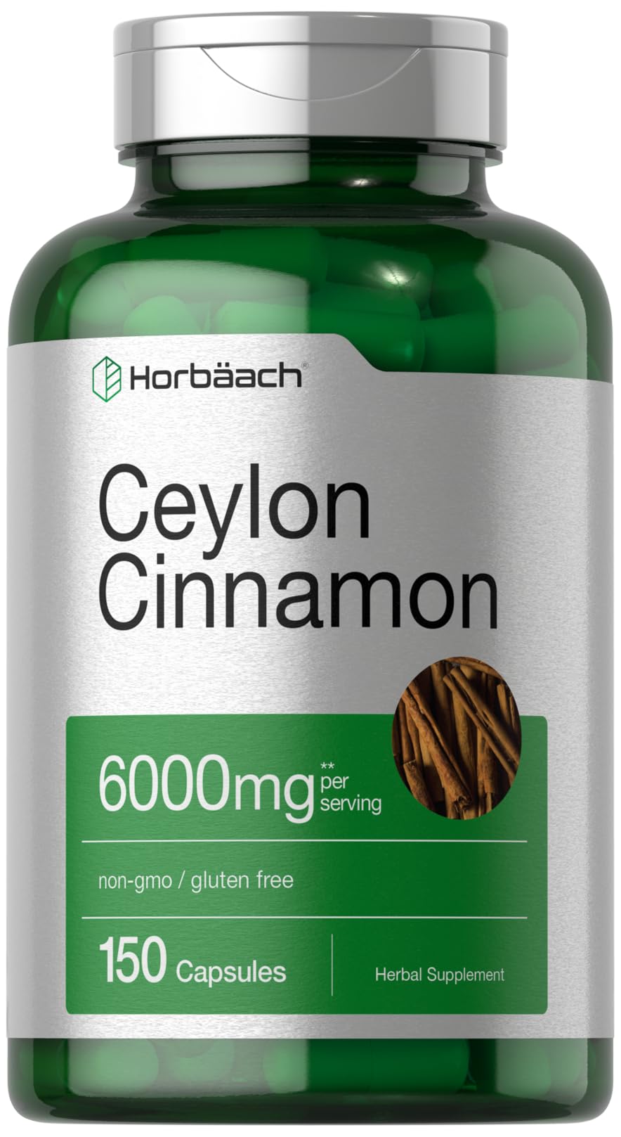 Ceylon Cinnamon Capsules | 6000 mg | 150 Count | Non-GMO & Gluten Free Supplement Horbäach buy supplements canada