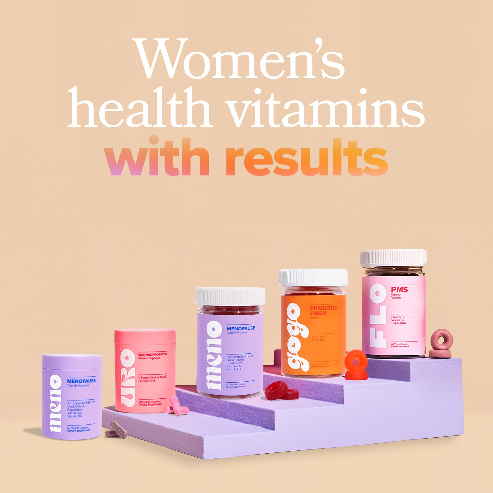 MENO Gummies for Menopause, 30 Servings (Pack of 2) - Hormone-Free Menopause O Positiv buy supplements canada