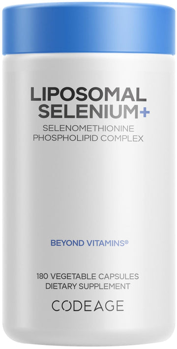 Codeage Selenium 200 mcg Supplement, 6-Month Supply, Immune Support, Mineral Cofactor Selenomethionine, Phospholipids, Vegan, Liposomal Delivery, 180 Capsules Codeage buy supplements canada