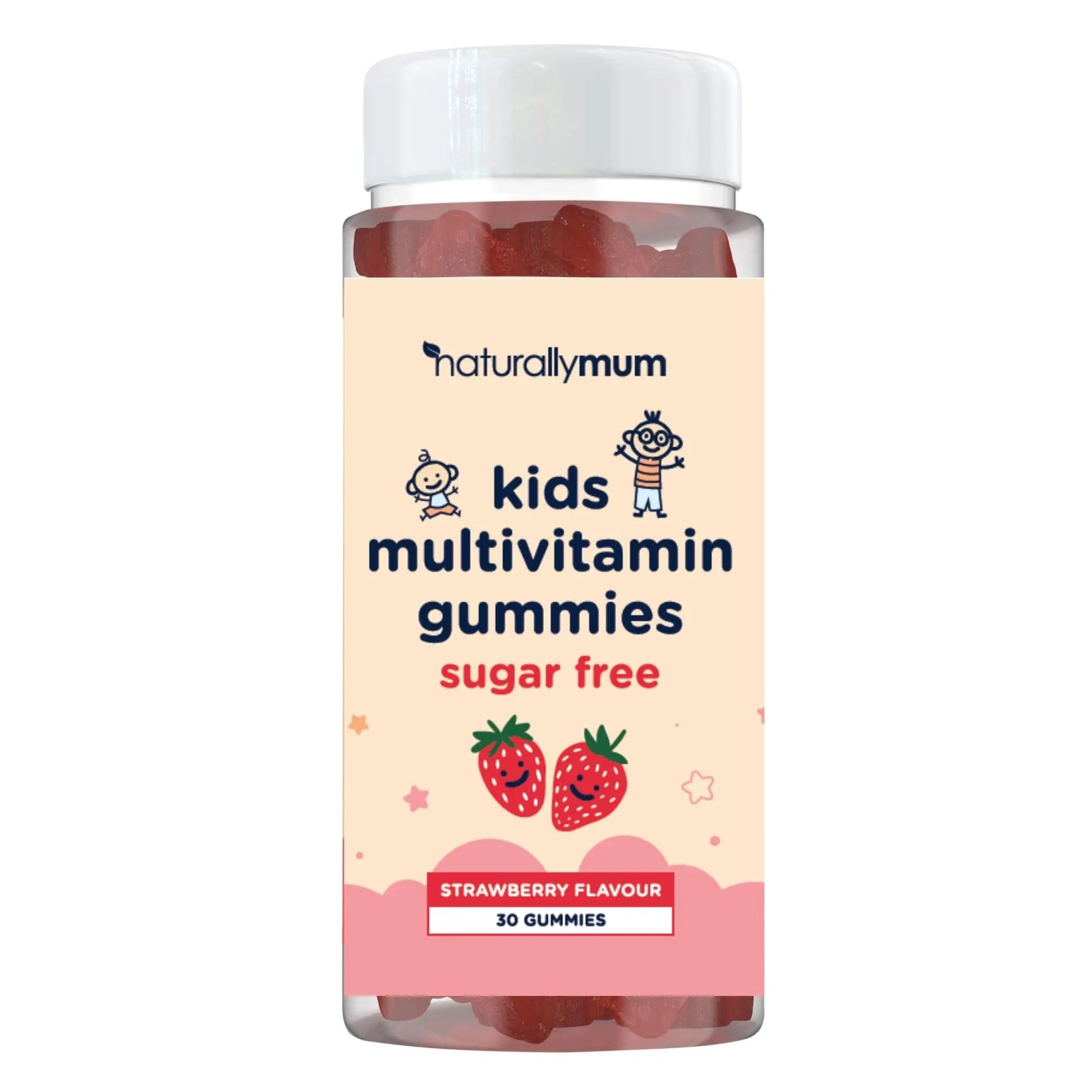 NaturallyMum Kids Multivitamin Gummies | for Children | Vegan Friendly | 30 Chewable Gummies | with Vitamins A, D, E, B6, B12, C | NaturallyMum buy supplements canada
