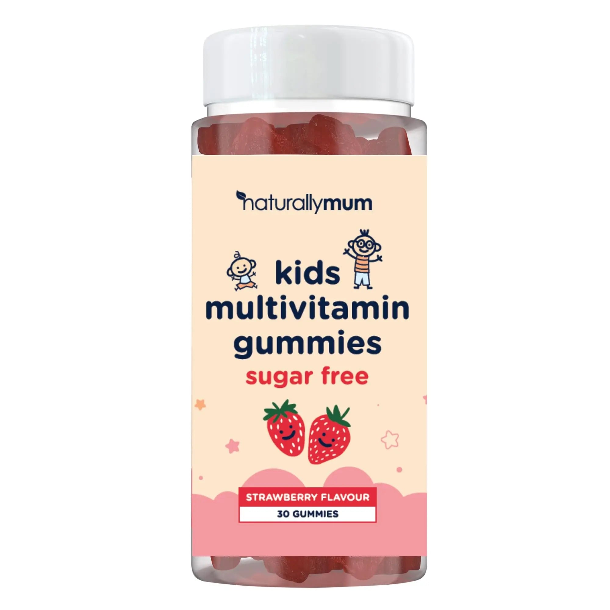 NaturallyMum Kids Multivitamin Gummies | for Children | Vegan Friendly | 30 Chewable Gummies | with Vitamins A, D, E, B6, B12, C | NaturallyMum buy supplements canada