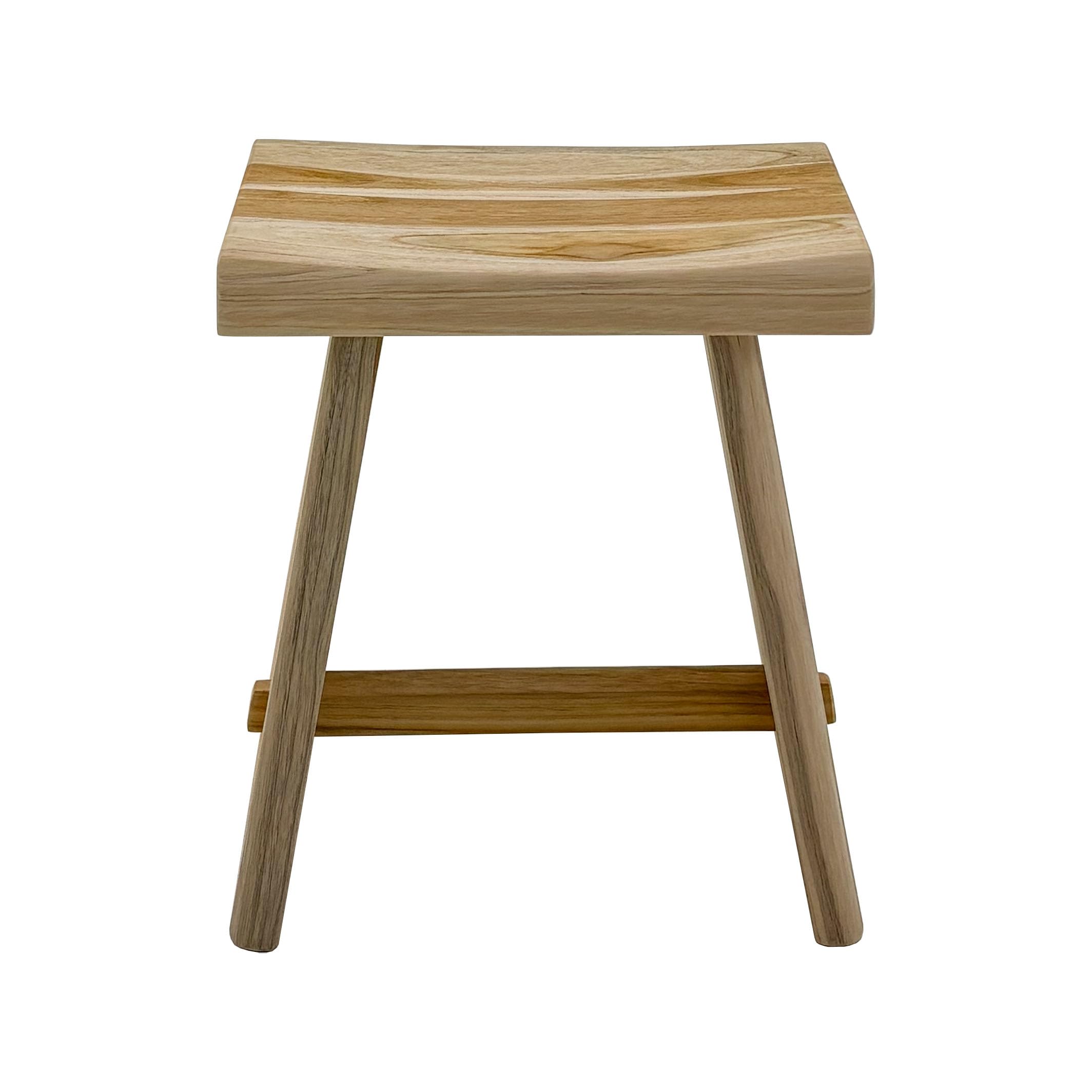 Nordic Teak Natural Teak Shower Stool with Curved Seat & Shelf | Spa-Style Bench for Bath | Shower | SPA | Pool | Patio | Select Grade (Natural Salem) NORDIC STYLE TEAK buy supplements canada