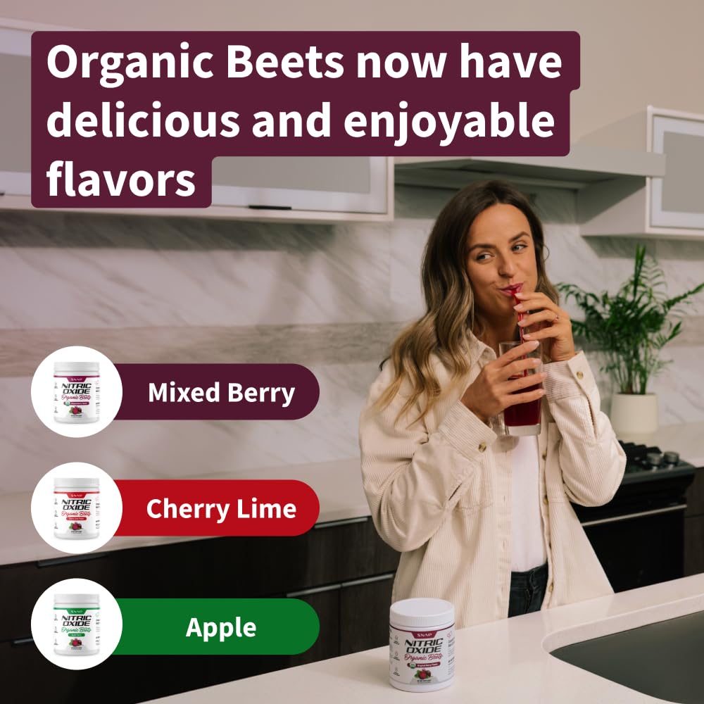 Snap Supplements USDA Organic Beet Root Powder, 3-in-1 Nitric Oxide Supplement Snap Supplements buy supplements canada
