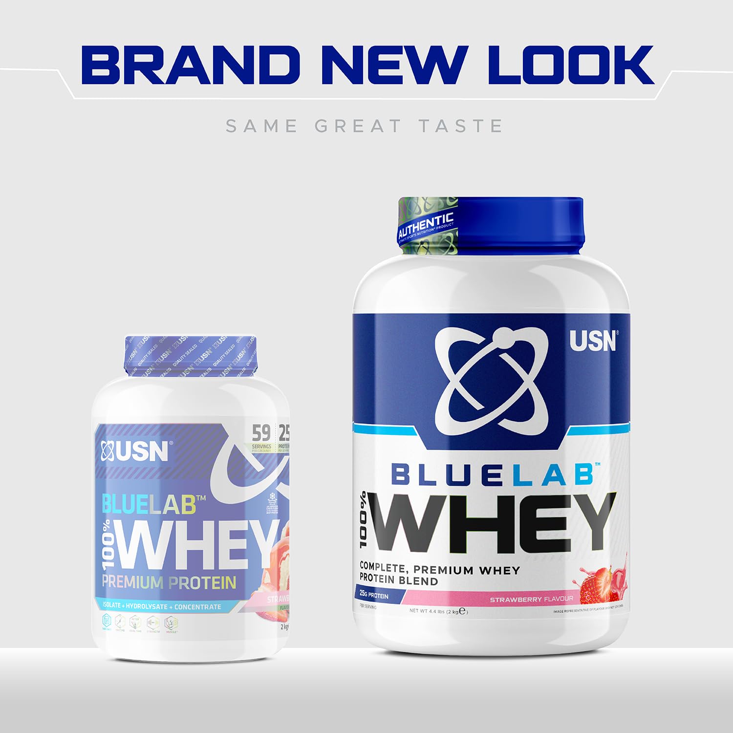 USN Blue Lab Whey Protein Powder: Strawberry - Whey Protein 2kg - Post-Workout - USN buy supplements canada