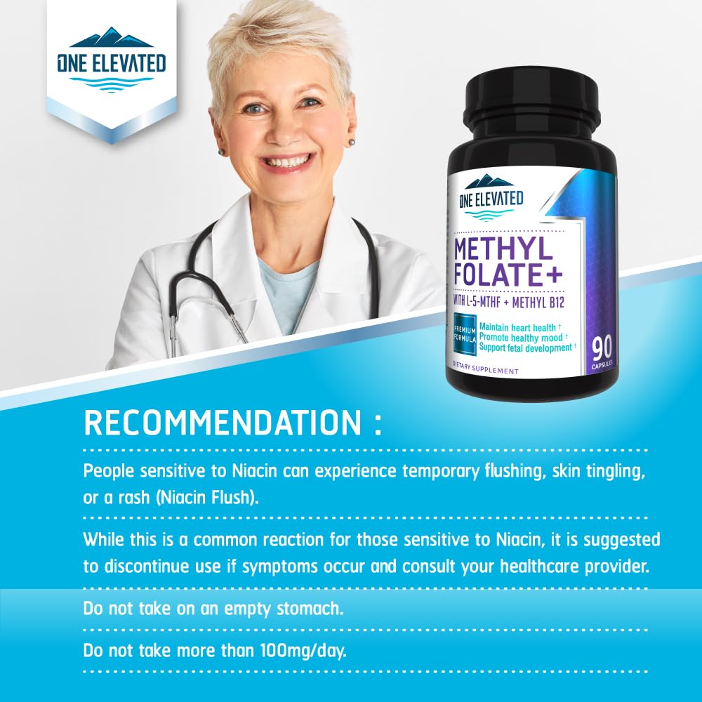 Double Strength & Most Bioactive Methyl Folate! Uniquely Formulated with Highest Pharmaceutical Grade Methylcobalamin (B12), Niacin, B1, B2 B6. One Elevated buy supplements canada