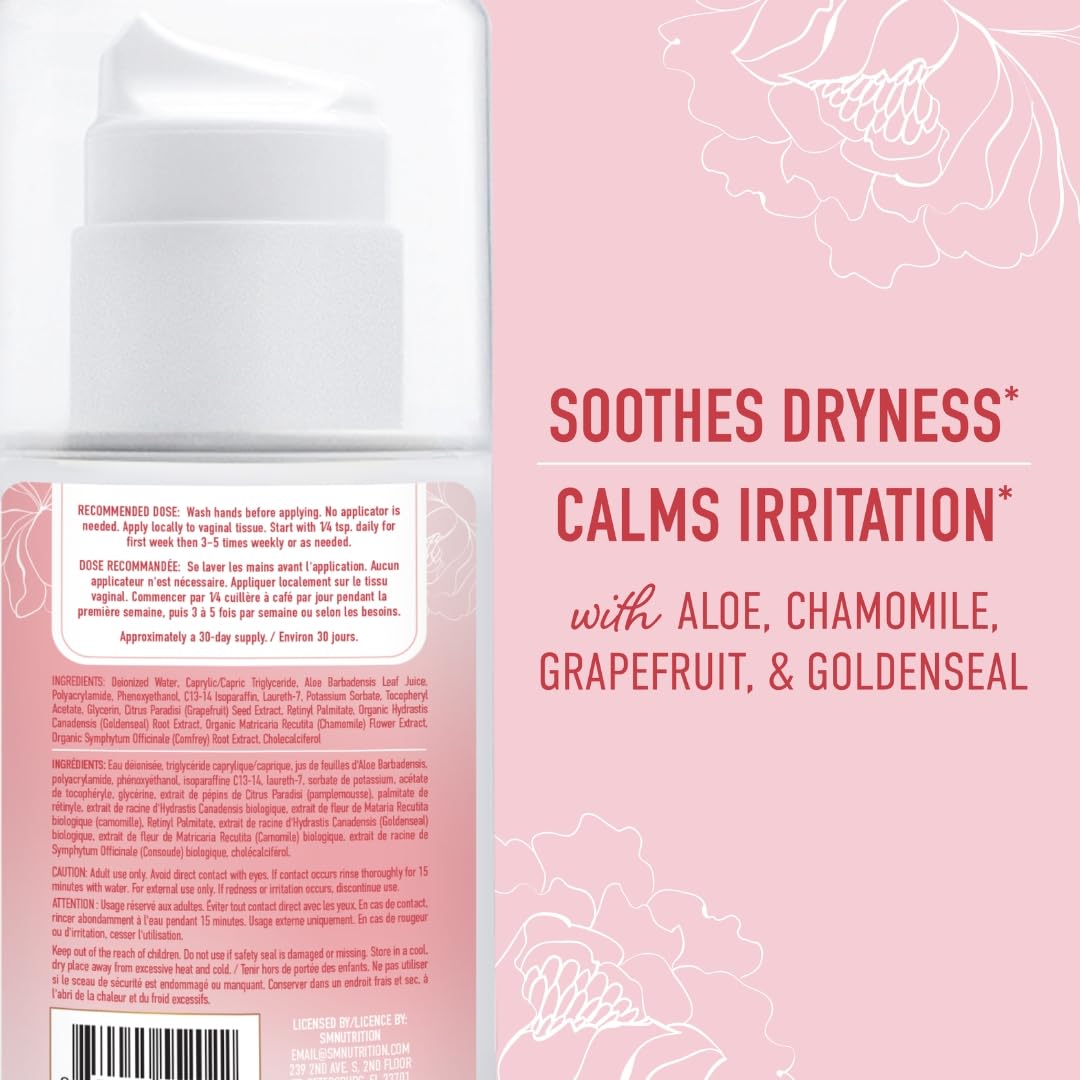 Vulva Rescue Moisturizer Cream | 3oz. PUMP | Soothes Vaginal Itch & Dryness | No Estrogen or Fragrance SMNutrition buy supplements canada
