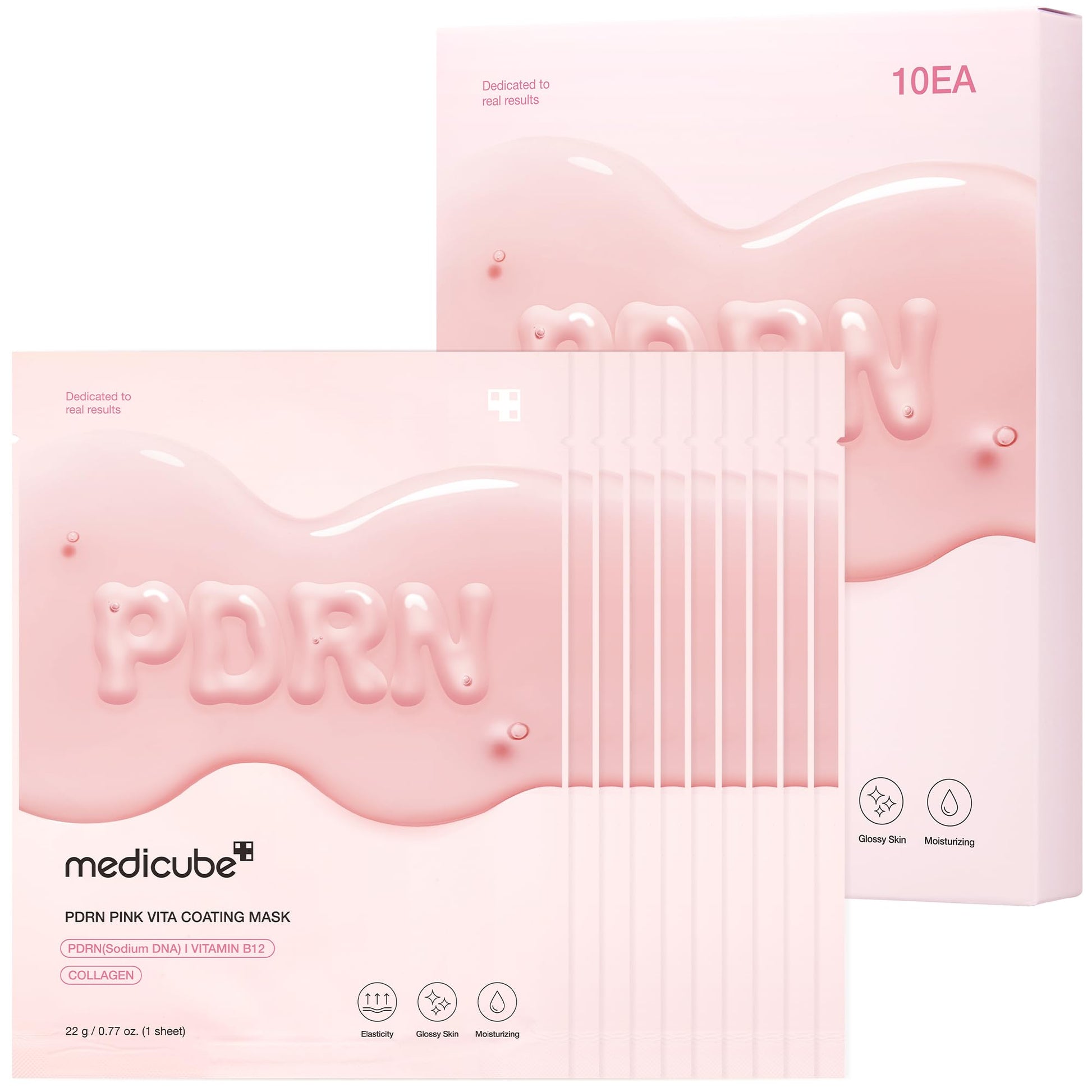 medicube Salmon DNA PDRN Pink Vita Coating Sheet Mask 10EA - Korean sheet mask medicube buy supplements canada