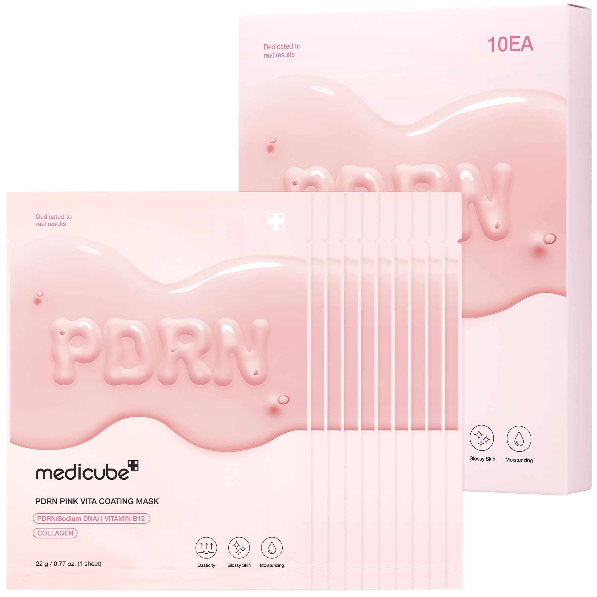 medicube Salmon DNA PDRN Pink Vita Coating Sheet Mask 10EA - Korean sheet mask medicube buy supplements canada