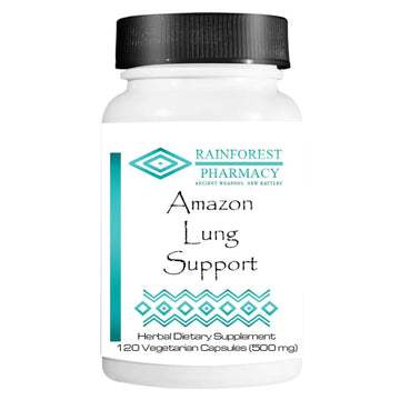 Amazon Lung Support 500mg, 120 Vegetarian Capsules | Ecologically Wildcrafted Herbal Blend for Lung Support | Non-GMO Rainforest Pharmacy buy supplements canada