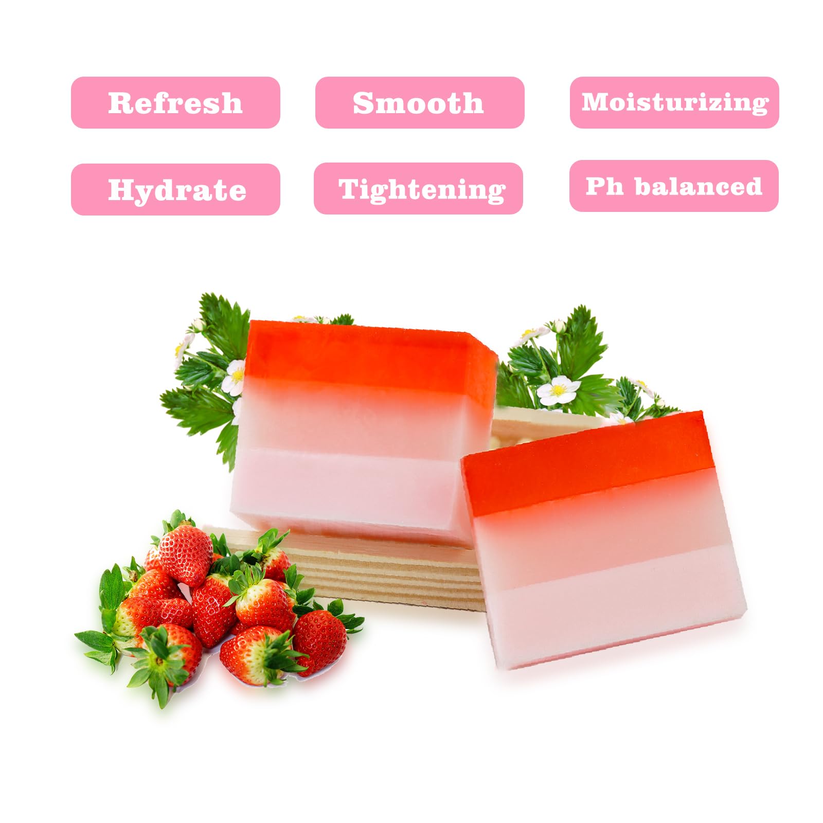 2Pcs Strawberry Yoni Bars and Yoni Oil Set for Feminine Wash, Yoni Wash for Cleanse Vaginal Balance PH tovaginsh buy supplements canada