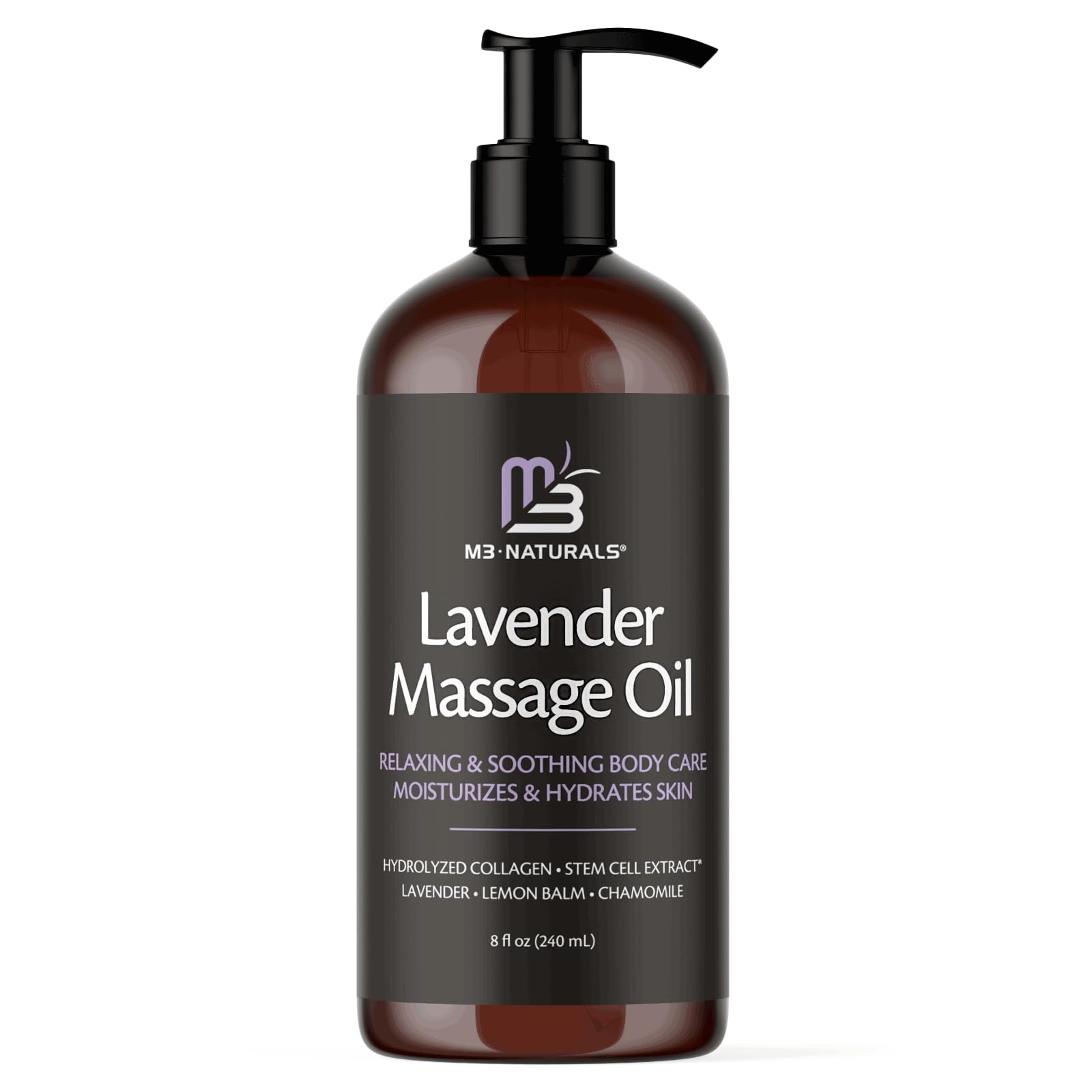 Lavender Massage Oil with Collagen and Stem Cells - Skin Tightening Massage Oil for Mass M3 Naturals buy supplements canada