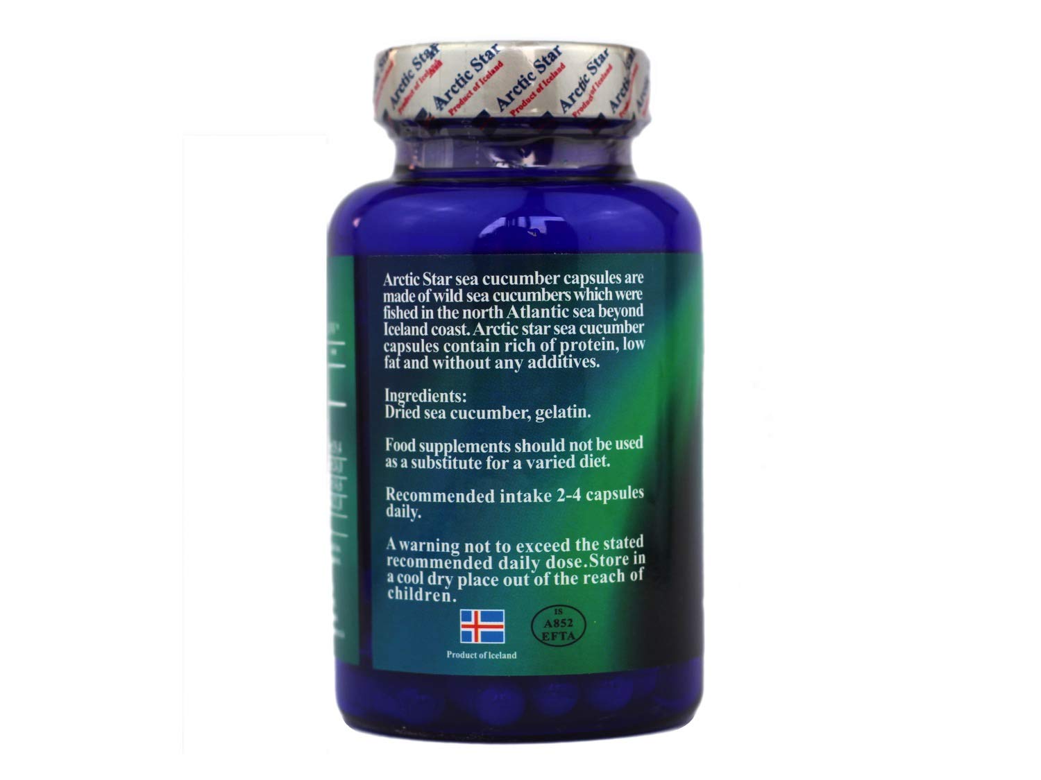 Arctic Star - Sea Cucumber Capsules - Natural Pure Iceland Atlantic Wild Caught Sea Cucumber Extract Supplement Pills - Joint Health t & Immune Health 400mg 80 Capsules/Bottle Arctic Star buy supplements canada