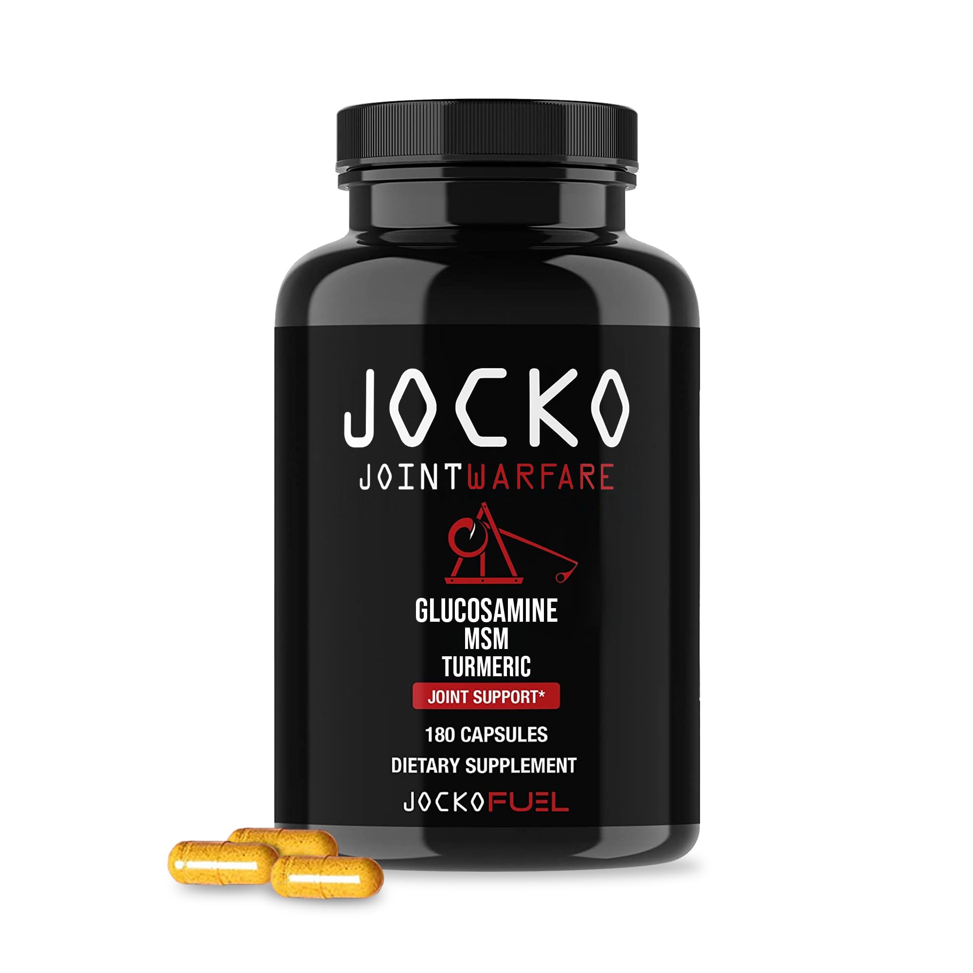 Jocko Fuel Joint Support Supplement - Glucosamine MSM for Joint Pain, Mobility, & Flexibility w/Turmeric & Boswellia (180 Capsules) Jocko Fuel buy supplements canada