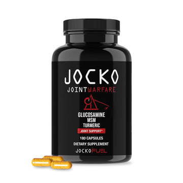 Jocko Fuel Joint Support Supplement - Glucosamine MSM for Joint Pain, Mobility, & Flexibility w/Turmeric & Boswellia (180 Capsules) Jocko Fuel buy supplements canada