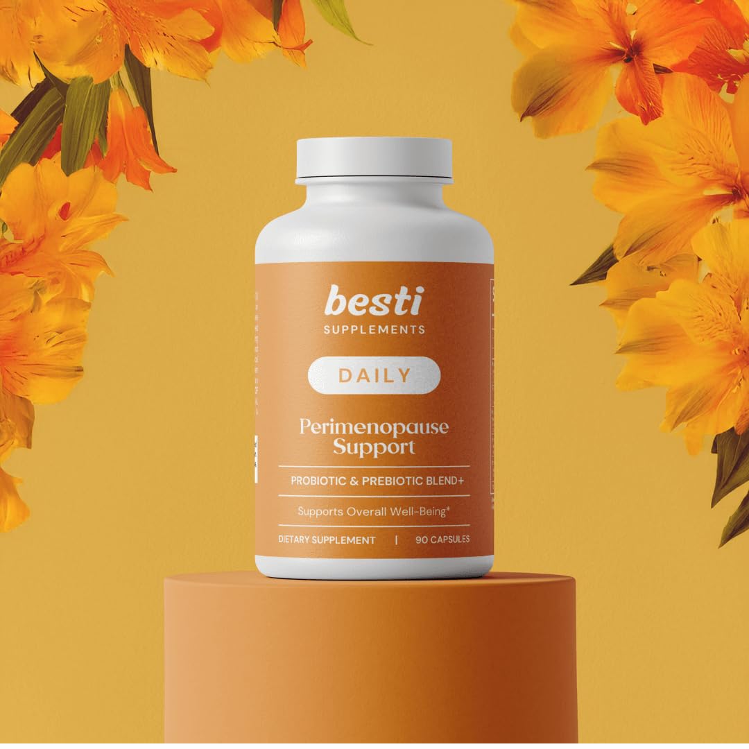 Besti Supplements Daily Perimenopause Support – Probiotic & Prebiotic Blend – Supports Overall Well-Being – 90 Capsules Besti buy supplements canada