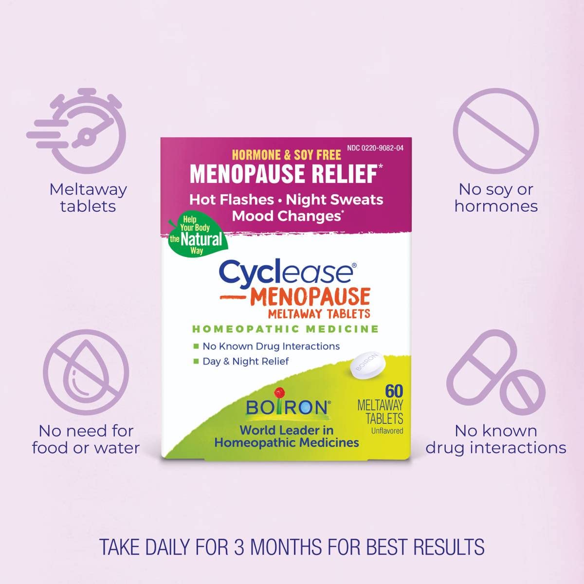 Boiron Cyclease Menopause Tablets for Relief of Hot Flashes, Night Sweats, Irritability, and Mood Swings - 60 Count Boiron buy supplements canada