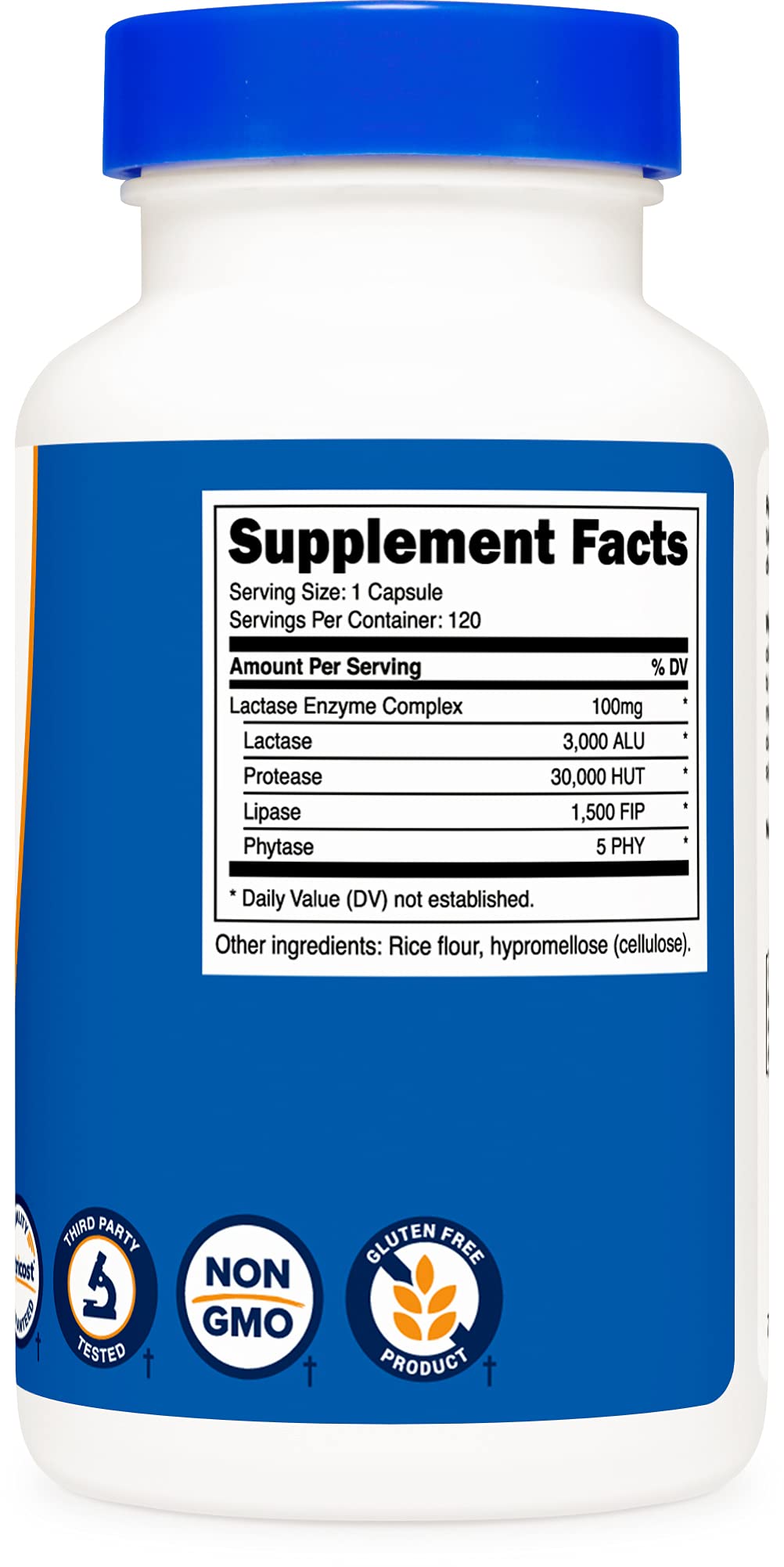 Nutricost Lactase Enzyme Complex 3,000 FCC ALU, 120 Veggie Capsules - Non-GMO Nutricost buy supplements canada