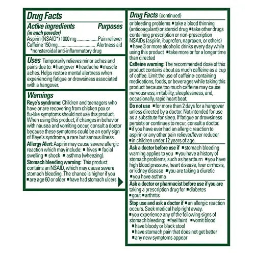 Goody's Hangover Powders, Fast Pain Relief & Boost of Alertness Berry Citrus, 4 ct (Pack of 1) Goody's buy supplements canada