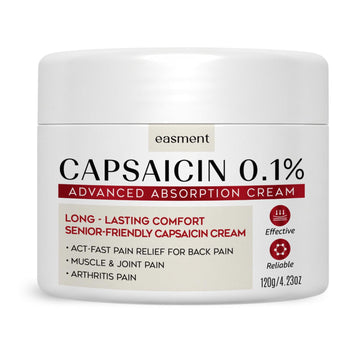 Easment Capsaicin Pain Relief Cream – Topical Arthritis & Muscle Pain Relief for Joint, Nerve & Back Pain – Medicated Pain Cream with Capsaicin 0.1% – Arnica, Aloe & Chamomile, 4.23 Fl Oz Easment buy supplements canada