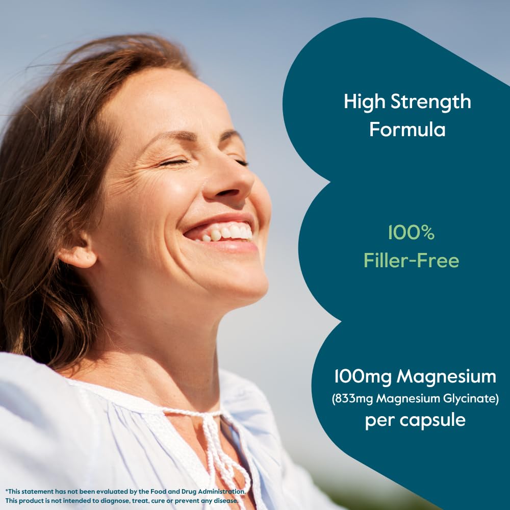 BESTVITE Filler-Free Magnesium Glycinate - 400mg of Magnesium per Serving (240 Veg Caps)- Chelated Bisglycinate for Muscle, Relaxation, Stress & Sleep Support* - For Men & Women - No Stearates - Vegan BESTVITE buy supplements canada