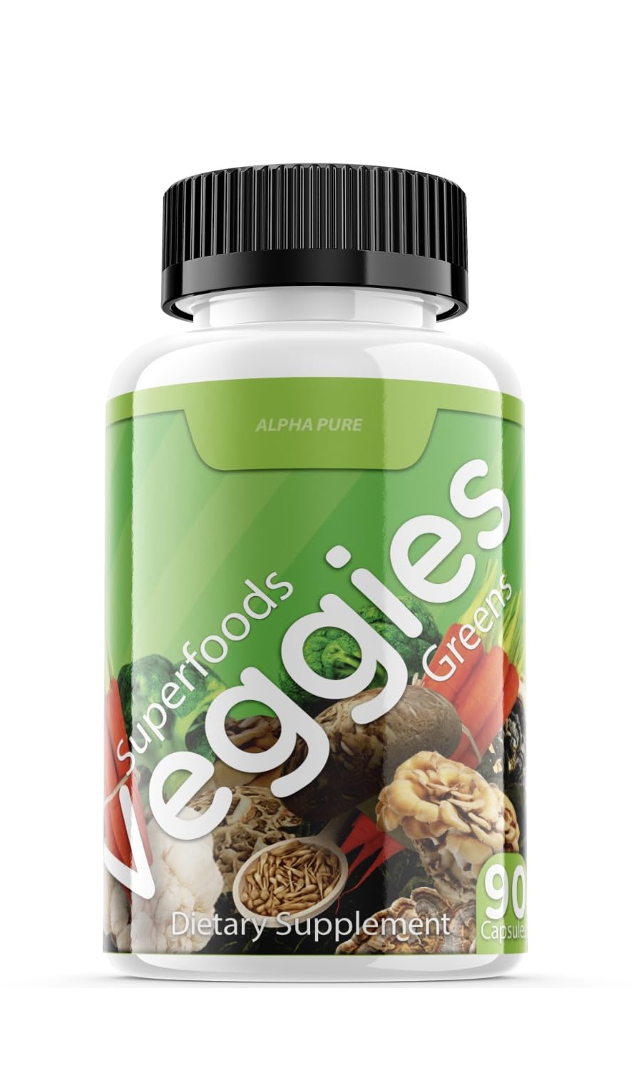 Alpha Pure Superfoods Reds Fruits and Greens 180 Capsules Vegetables Fruits and Veggies Superfood | Natural Balance of 90 Fruit Capsules, 90 Veggie Capsules for Men, Women Vitamins and Minerals Alpha Pure buy supplements canada