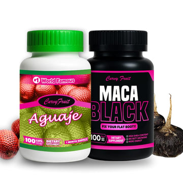 Maximum Booty Growth – Aguaje + Black Maca Pills for Women – Glute Volume Enhancer - Black Curvy Pack Curvy Fruit buy supplements canada