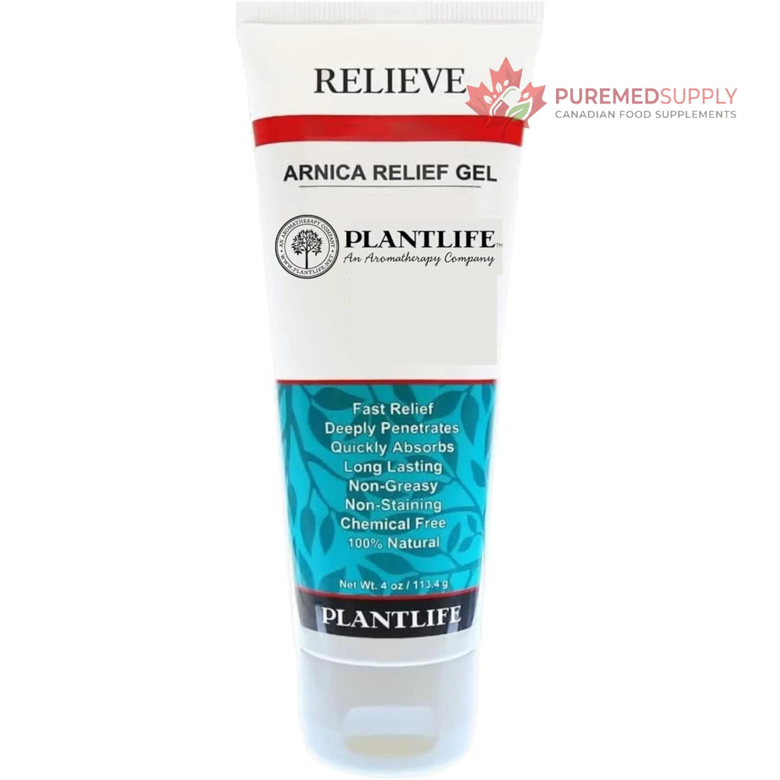 Plantlife Arnica Relieve Gel - Made with Arnica and 100% Pure Essential Oils - Relieve Products are a Homeopathic Solution for Everyday Use - Works Quickly and Effectively - Made in California Plantlife buy supplements canada