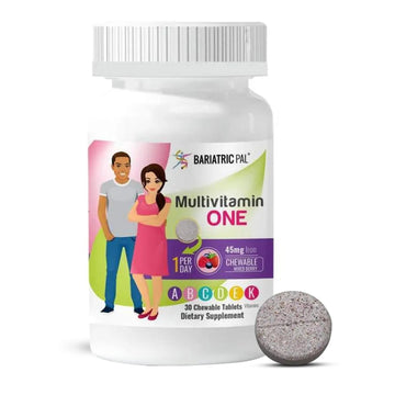 BariatricPal Multivitamin ONE 1 per Day! Bariatric Multivitamin Chewable with 45mg Iron - Mixed Berry (30 Count) BariatricPal buy supplements canada