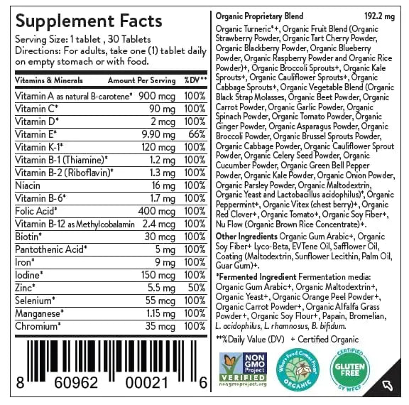 Movita Women’s Daily Multivitamin - Organic Fermented Whole Foods for Enhanced Energy, Immunity & Vitality - Vegan Movita buy supplements canada