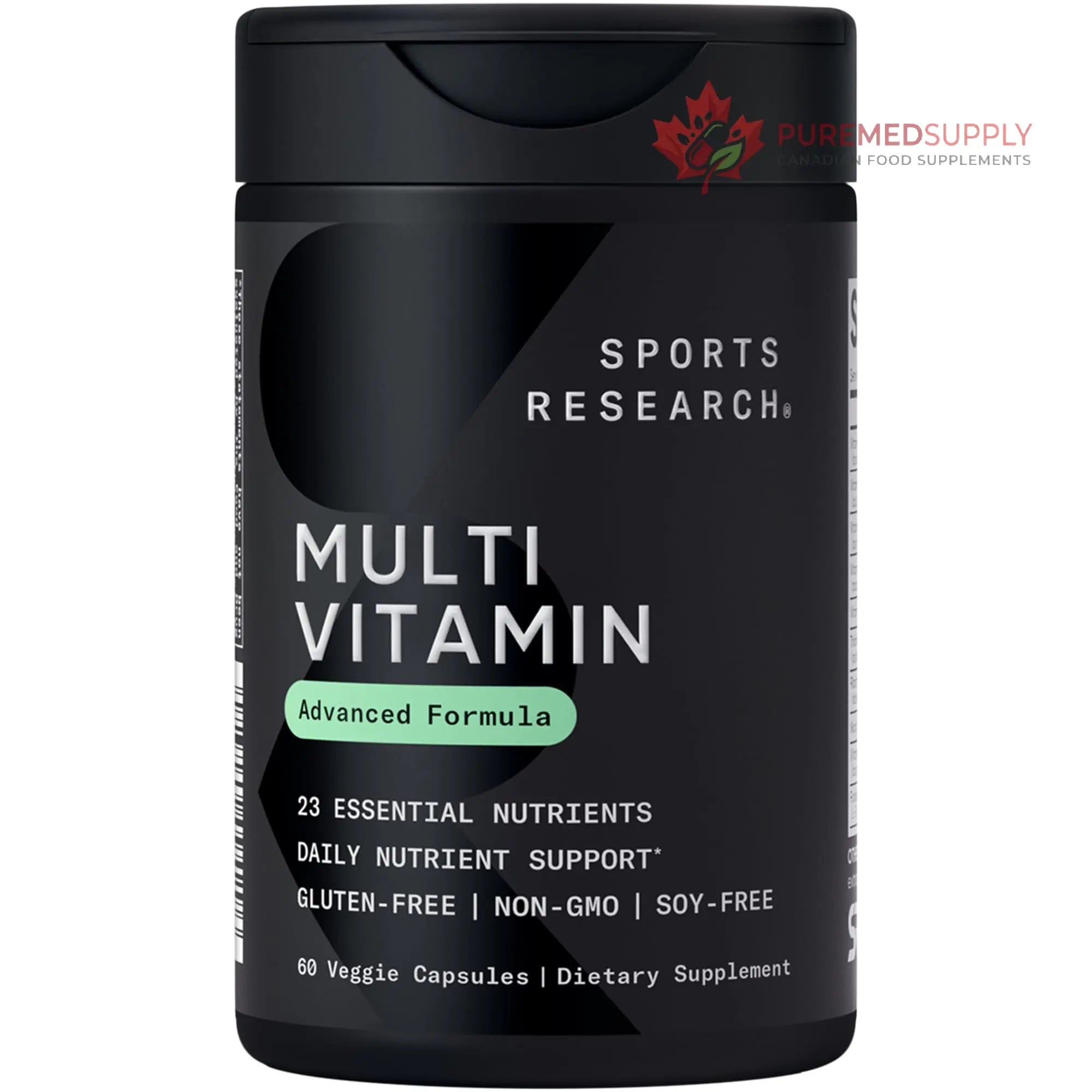 Sports Research® Multivitamin – Advanced Formula - 23 Essential Vitamins & Minerals with CoQ10 & Iodine - Daily Nutrient Support*- Non-GMO Tested & Gluten-Free -60 Veggie Capsules Sports Research buy supplements canada