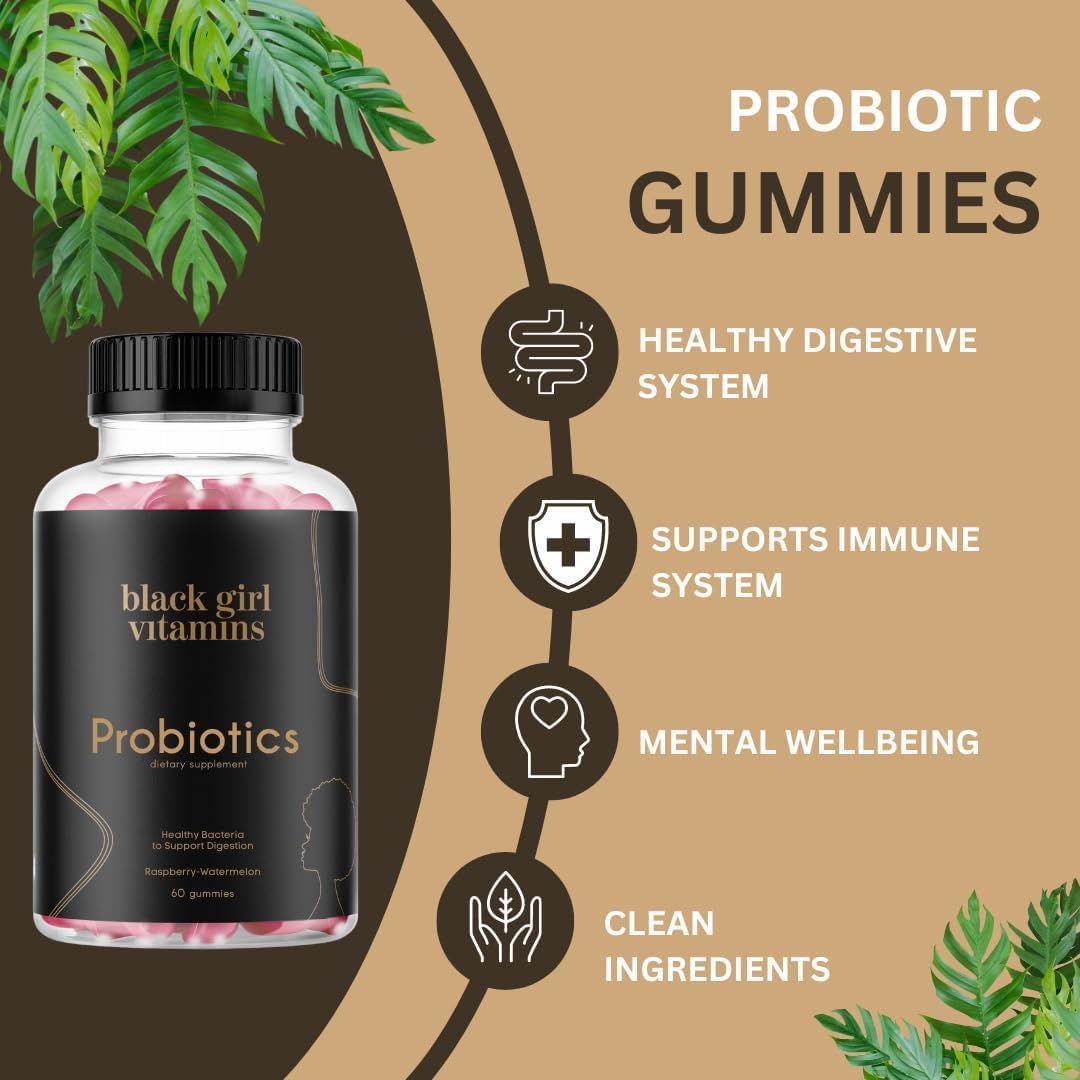 Black Girl Vitamins Complete Wellness Essentials - 30-Day Bundle with D3 Gummies, Probiotics, Hair-Skin-Nails + Sea Moss - 8 Key Nutrients for Immune, Skin & Energy Support Black Girl Vitamins buy supplements canada