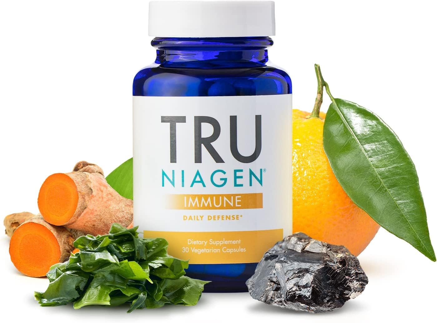 TRU NIAGEN Immune Support Supplement - Daily Defense - Vitamin C from Fermentation, Vegan Vitamin D3 2000 IU, Zinc, Plus Theracurmin (Curcumin) + Multi Award-Winning NAD Boosting Niagen 150mg 30ct TRU NIAGEN buy supplements canada