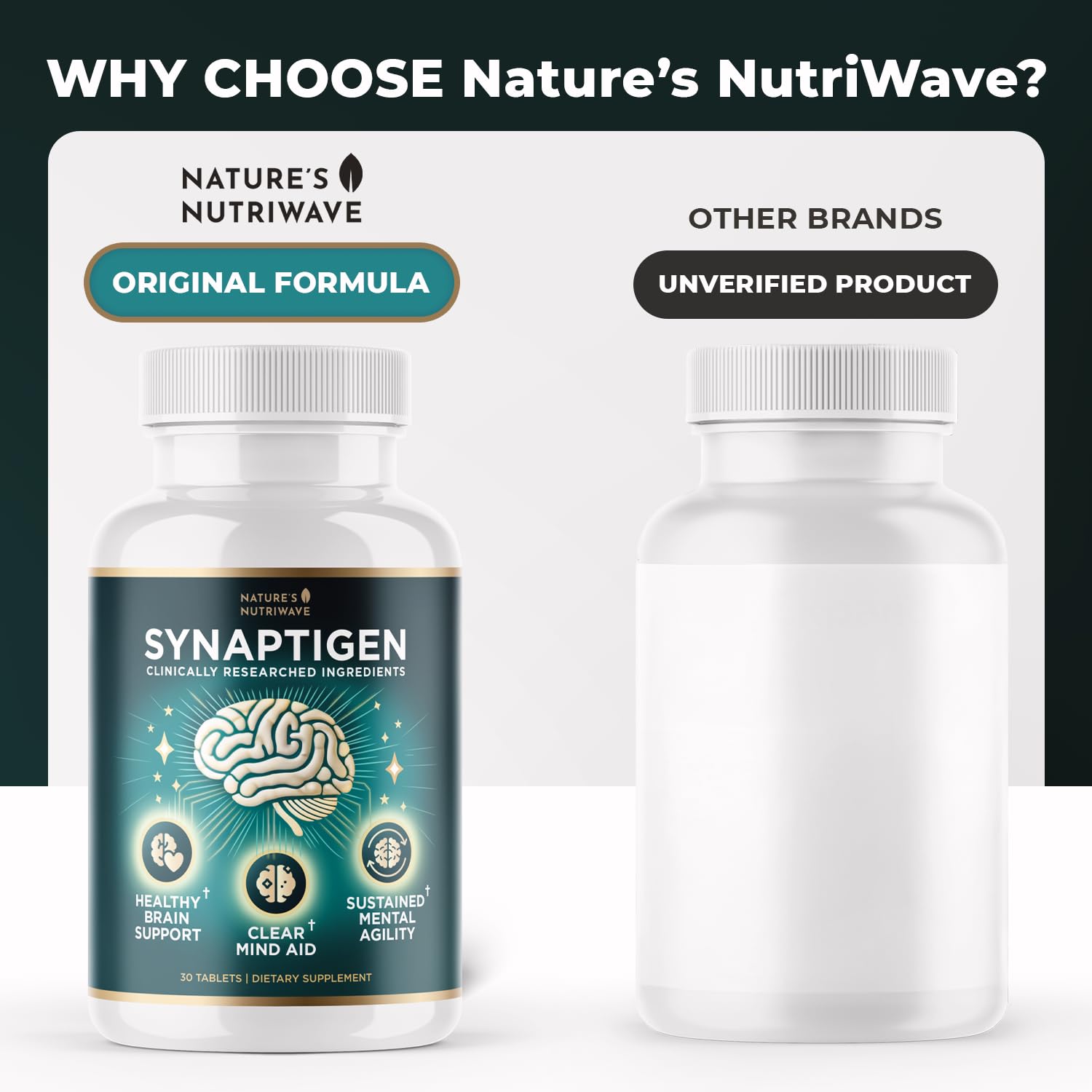 Nature’s NutriWave Synaptigen – Natural Supplement with Inulin Powder, Probiotics 3.5 Billion CFU, for Daily Wellness – Made in USA, Non-GMO, 30 Tablets - 6 Month Supply Nature’s NutriWave buy supplements canada