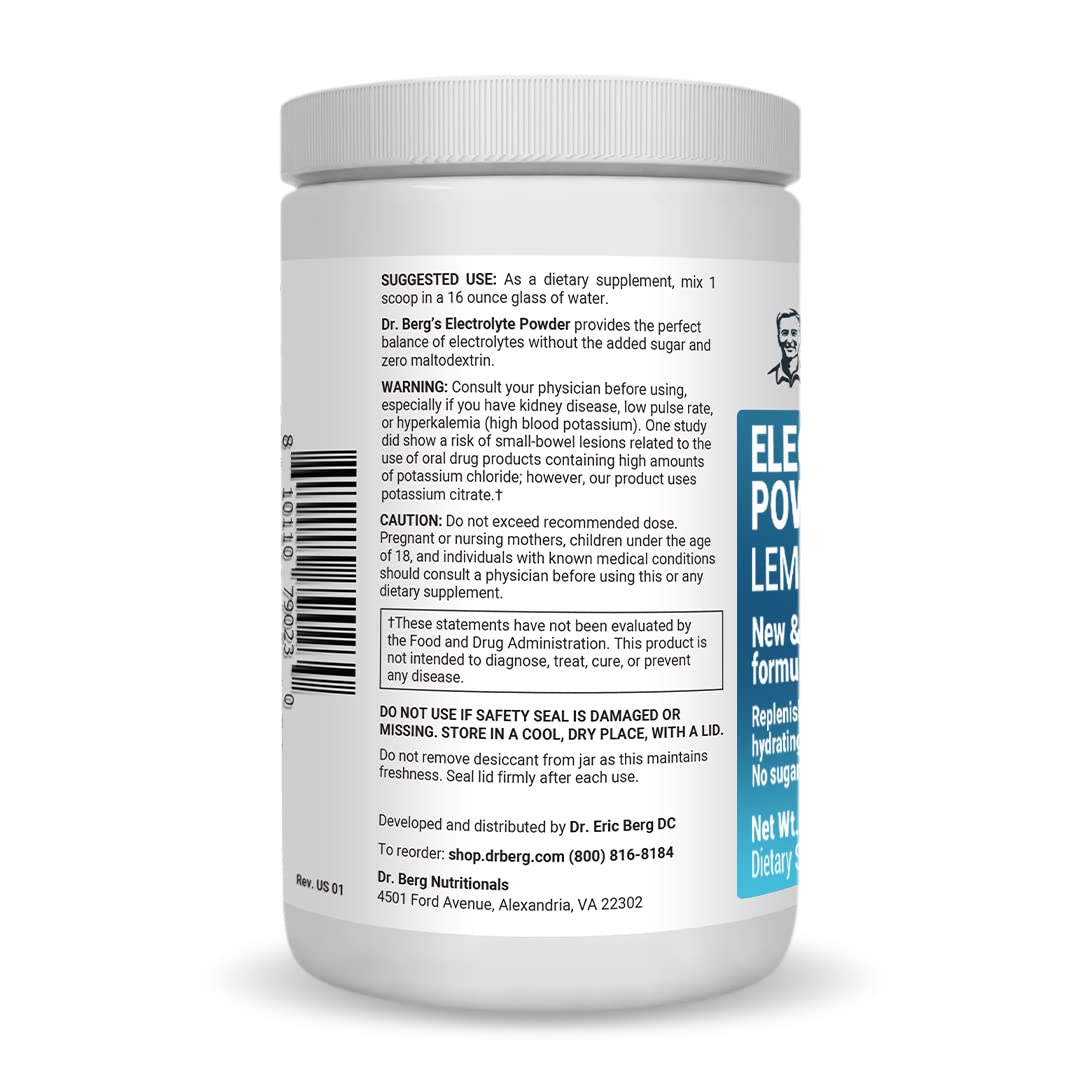 Dr. Berg's Electrolyte Powder 100 Servings Bundle - Raspberry Lemon & Lemonade Dr. Berg Nutritionals buy supplements canada