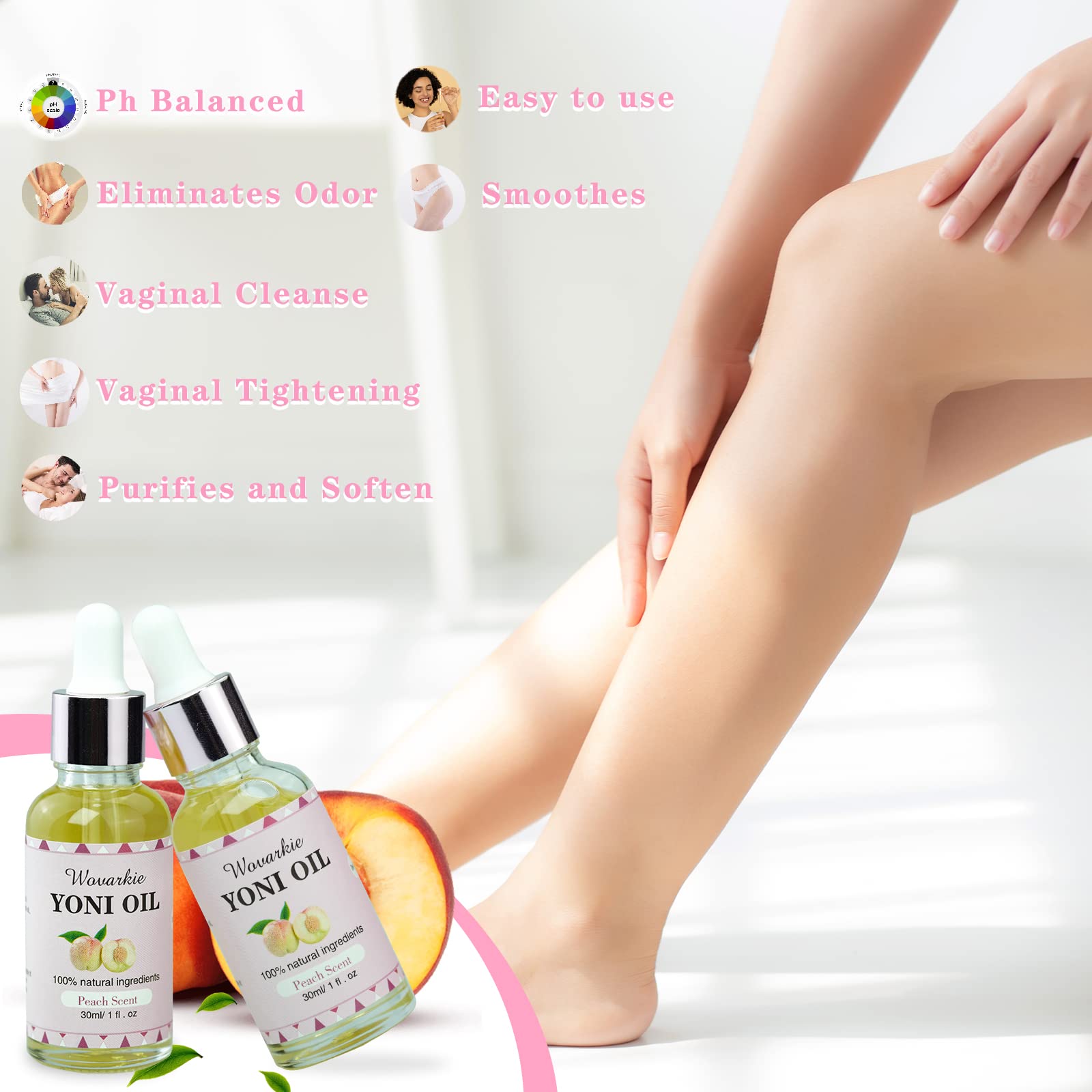 2 Packs Yoni Oil for Women, 1 fl oz/30 ml Feminine Oil Intimate Deodorant for Women, Eliminates Odor Wovarkie buy supplements canada