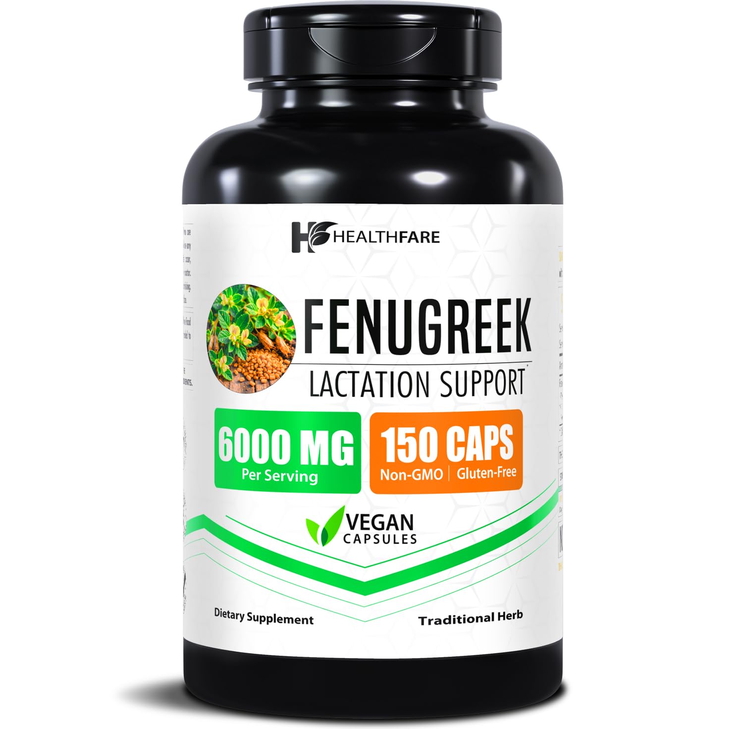 Healthfare Fenugreek Seed Extract 6000mg | 150 Vegan Capsules | Concentrated Herbal Supplement | Non-GMO, Gluten-Free | Made in USA Healthfare buy supplements canada