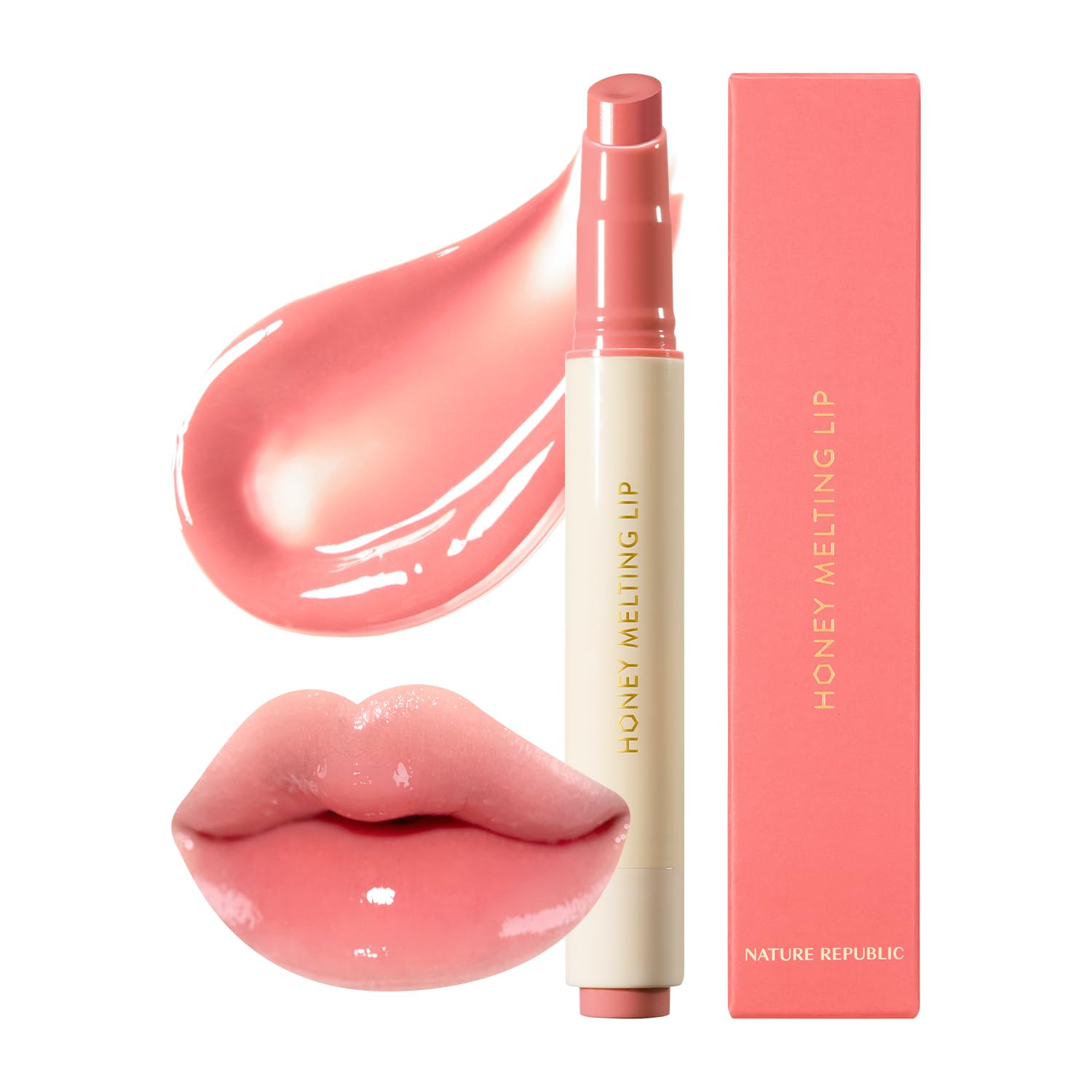 Nature Republic HONEY MELTING LIP (02 FIG) SOFT LIP STICK, Hydrating Gloss, Moisturizing balms, Sheer tint, Shine & Nude, Glowy Finish, korean make up Nature Republic buy supplements canada
